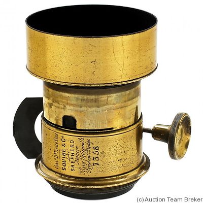 Shepherd: Carte de Visite Lens (brass, 12cm len, 9cm dia) camera