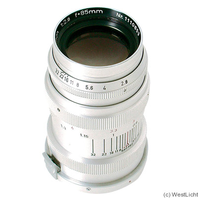 Steinheil: 85mm (8.5cm) f2.8 Culminon (Contax) camera