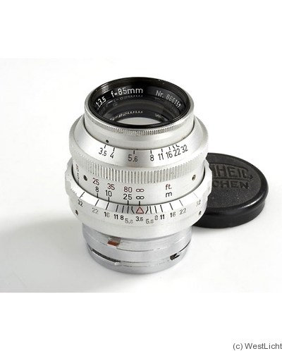 Steinheil: 85mm (8.5cm) f3.5 Quinar (Contax IIa/IIIa, prototype) camera