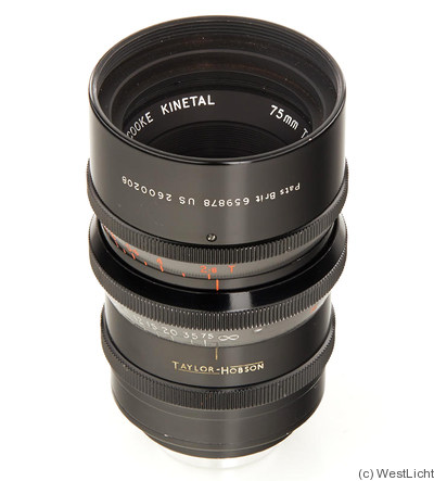 Taylor & Hobson: 75mm (7.5cm) f2.6 Kinetal (C-mount) camera