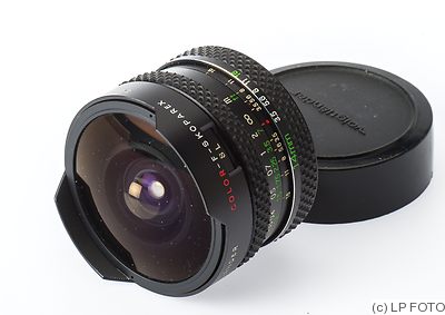 Voigtländer: 14mm (1.4cm) f3.5 Color-F-Skoparex (Rollei SL) camera