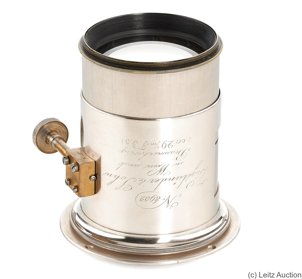 Voigtländer: 290mm (29cm) f3.5 Petzval (nickel) camera