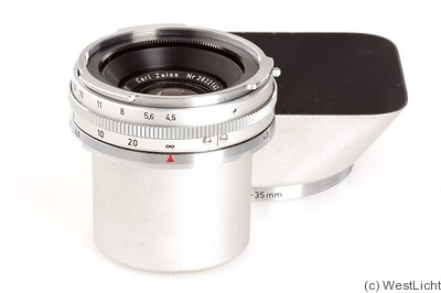 Zeiss, Carl: 21mm (2.1cm) f4.5 Distagon (Contarex) camera