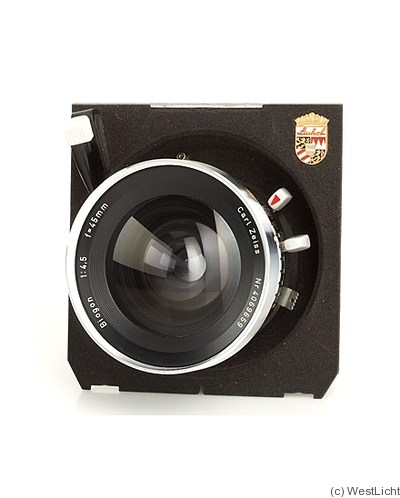 Zeiss, Carl: 45mm (4.5cm) f4.5 Biogon (Linhof, MVX) camera