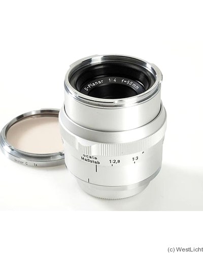 Zeiss, Carl: 50mm (5cm) f4 S-Planar (Contarex, chrome) camera