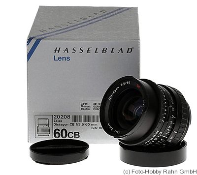 Zeiss, Carl: 60mm (6cm) f3.5 Distagon CB T* (Hasselblad) camera