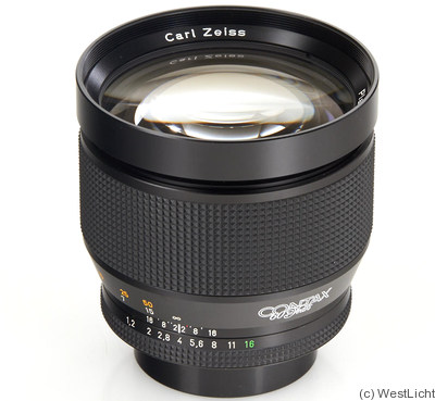 Zeiss, Carl: 85mm (8.5cm) f1.2 Planar MM T* '50 Years' (Contax RTS) camera