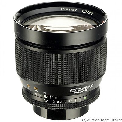 Zeiss, Carl: 85mm (8.5cm) f1.2 Planar T* '50 Years' (Contax) camera