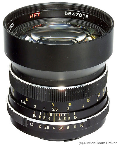 Zeiss, Carl: 85mm (8.5cm) f1.4 Planar HFT (Rollei QBM) camera