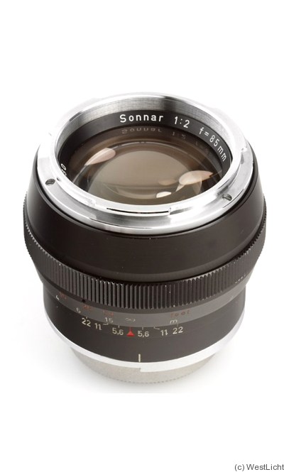 Zeiss, Carl: 85mm (8.5cm) f2 Sonnar (Contarex, black) camera