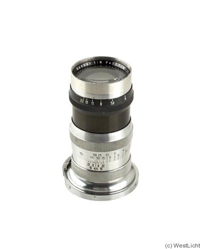 Zeiss, Carl Jena: 135mm (13.5cm) f4 Sonnar (Contax, black/chrome) camera