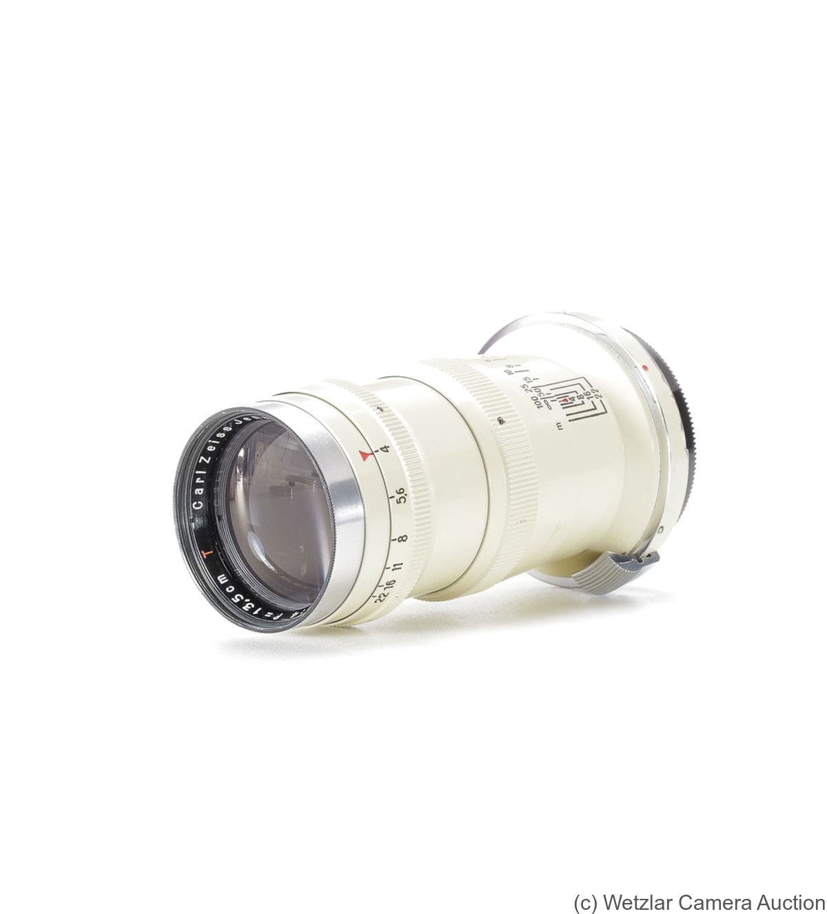 Zeiss, Carl Jena: 135mm (13.5cm) f4 Sonnar T (Contax, ivory/yellow) camera