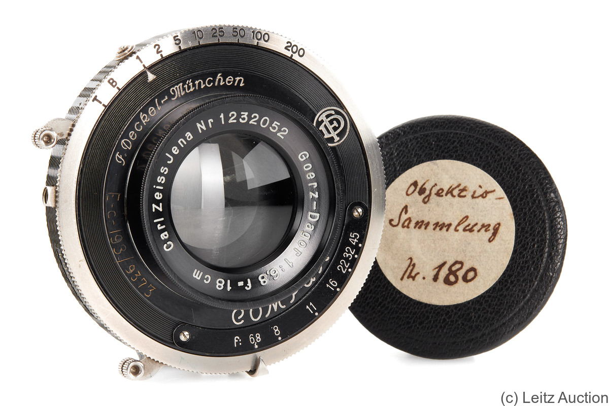 Zeiss, Carl Jena: 180mm (18cm) f6.8 Dagor (Compur) camera