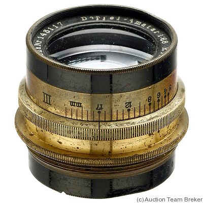 Zeiss, Carl Jena: 180mm (18cm) f6.8 Doppel-Amatar (brass) camera