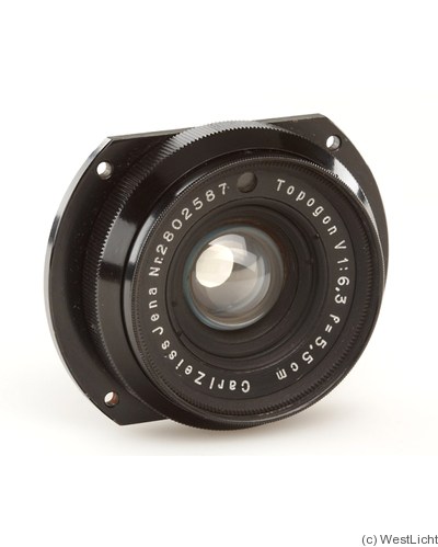 Zeiss, Carl Jena: 55mm (5.5cm) f6.3 Topogon V camera