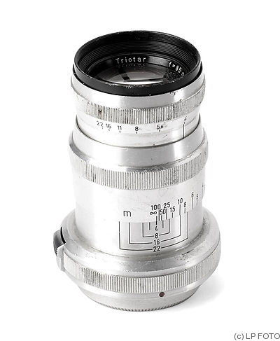 Zeiss, Carl Jena: 85mm (8.5cm) f4 Triotar (Contax, aluminum) camera