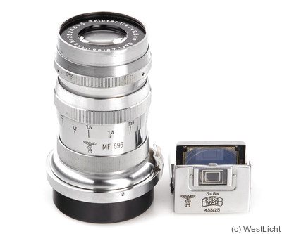 Zeiss, Carl Jena: 85mm (8.5cm) f4 Triotar (Contax, chrome, German Navy) camera