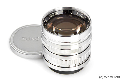 Zunow: 50mm (5cm) f1.3 (M39, Teikoku) camera